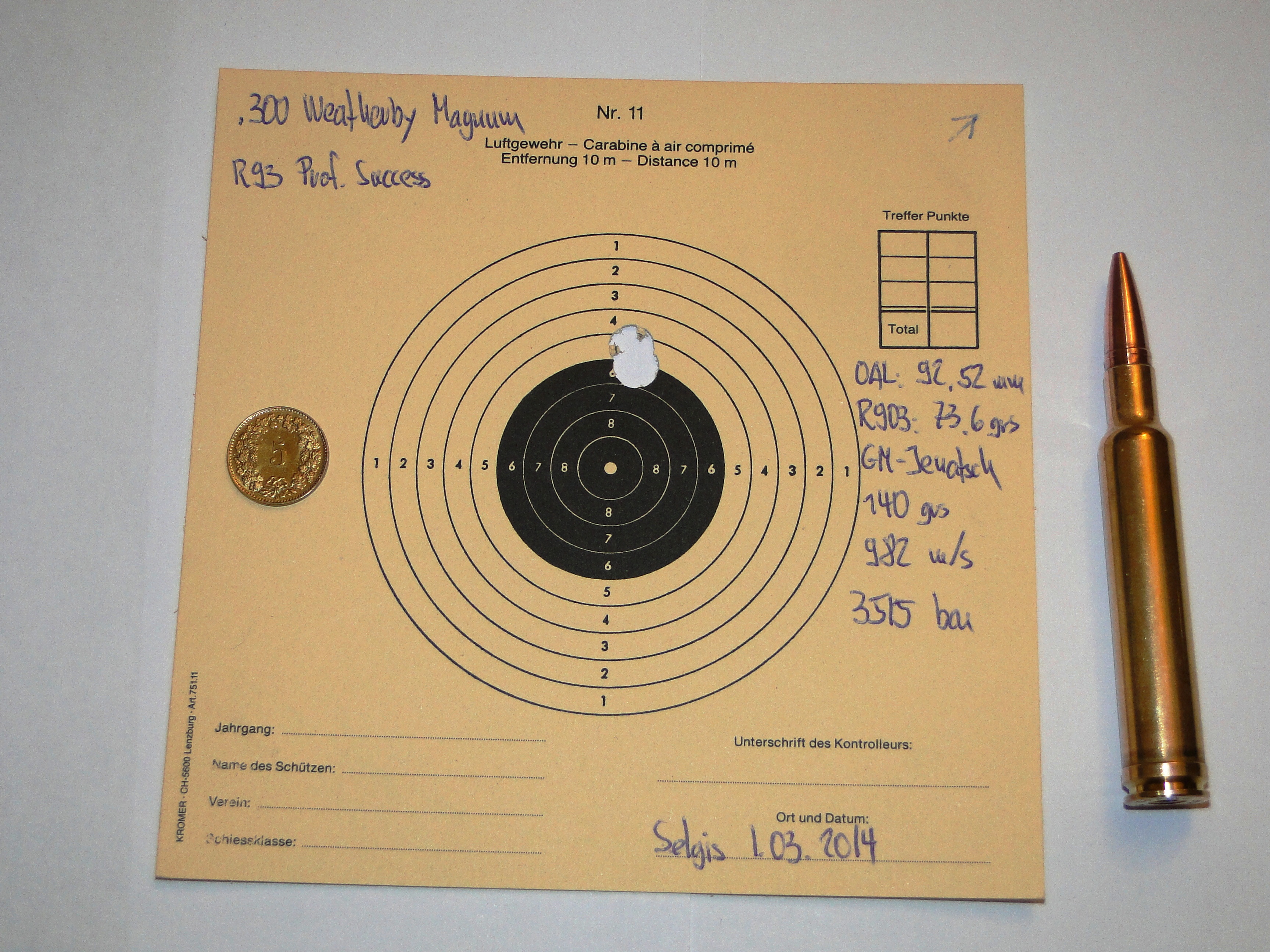 2 schnelle Schüsse der.300 Weatherby Magnum mit Gian-Marchet® Jenatsch -  
				  PERFEKT !